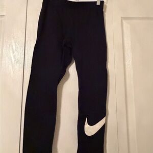 Nike Women’s Black Leggings with White Swoosh
